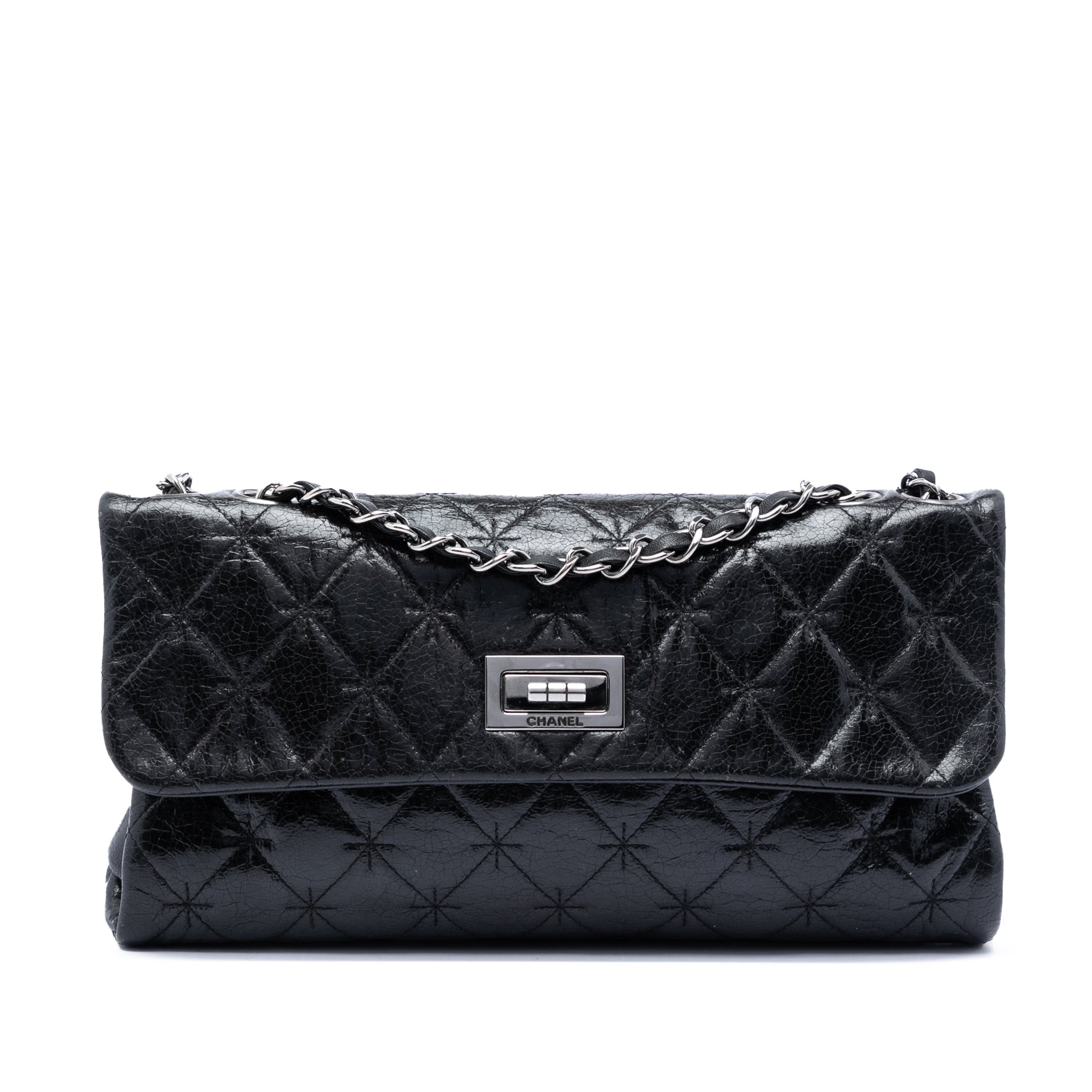 Glazed Crackled Calfskin Mademoiselle Flap - Image 1
