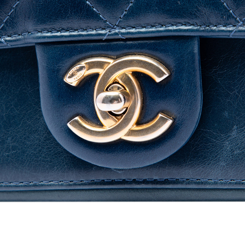 Small Quilted Calfskin Straight Lined Flap - Image 5
