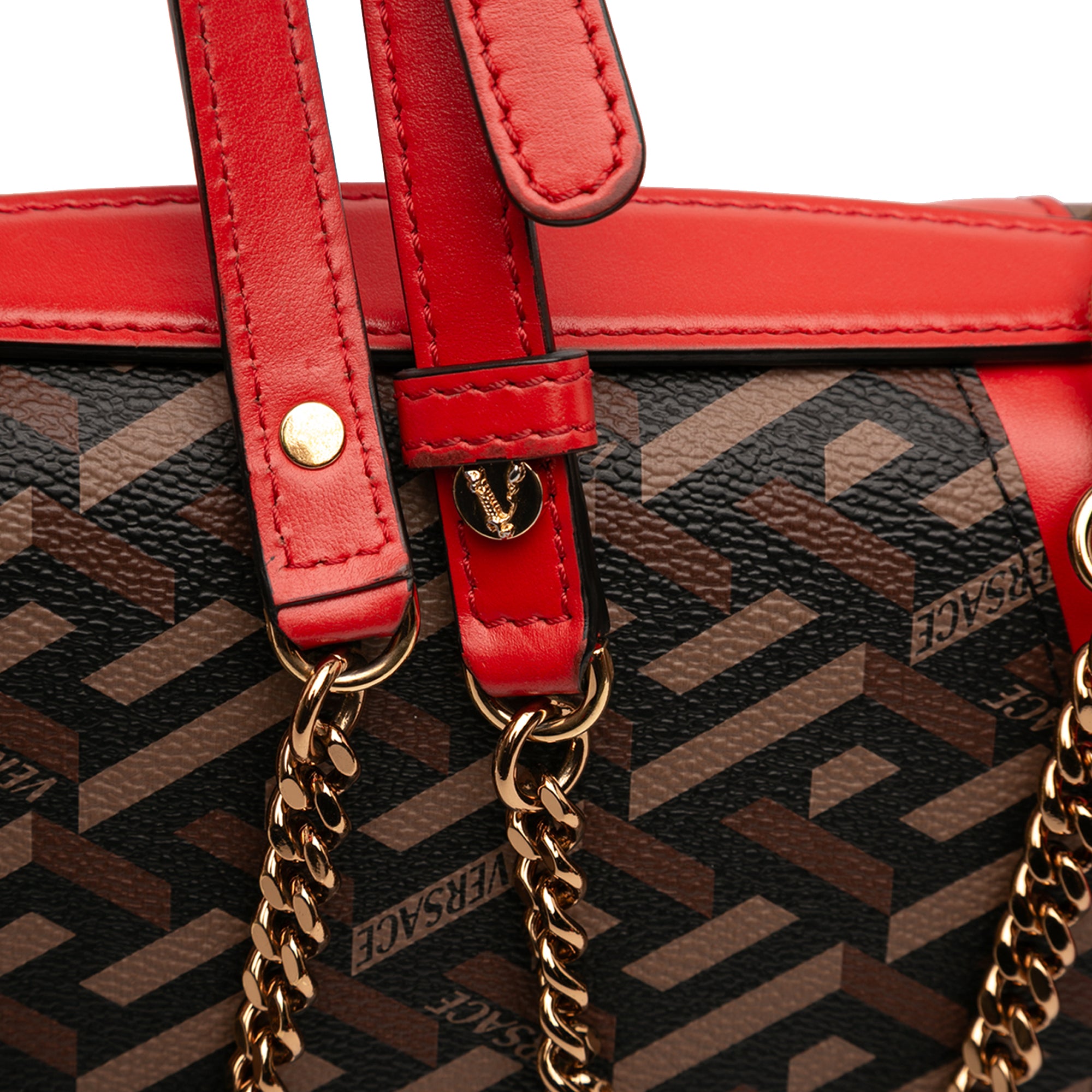La Greca Coated Canvas Virtus Satchel - Image 9