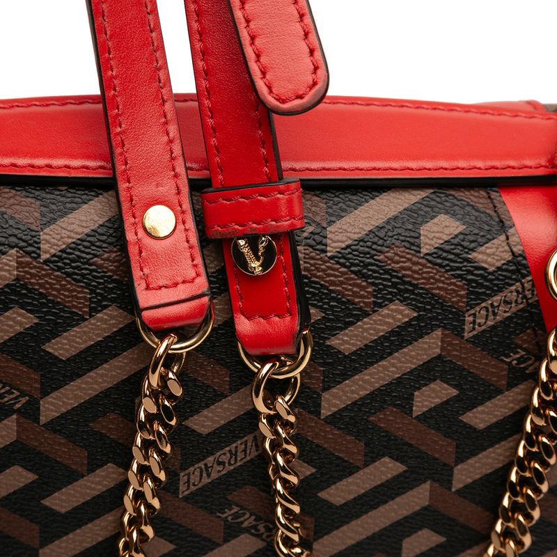 La Greca Coated Canvas Virtus Satchel - Image 9