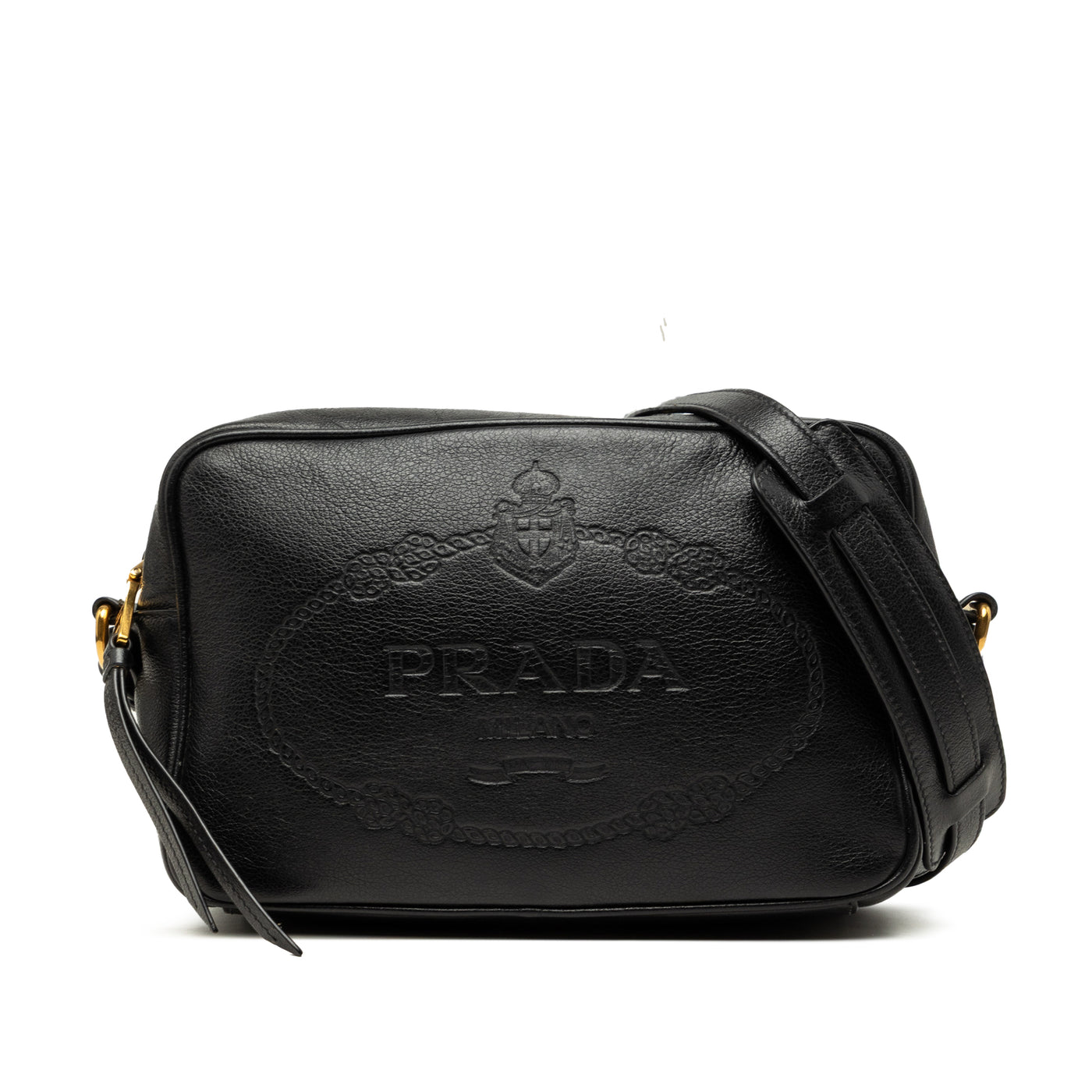 Glace Calfskin Embossed Logo Camera Bag - Image 1