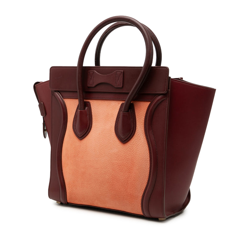 Micro Bicolor Calfskin Luggage Tote - Image 2