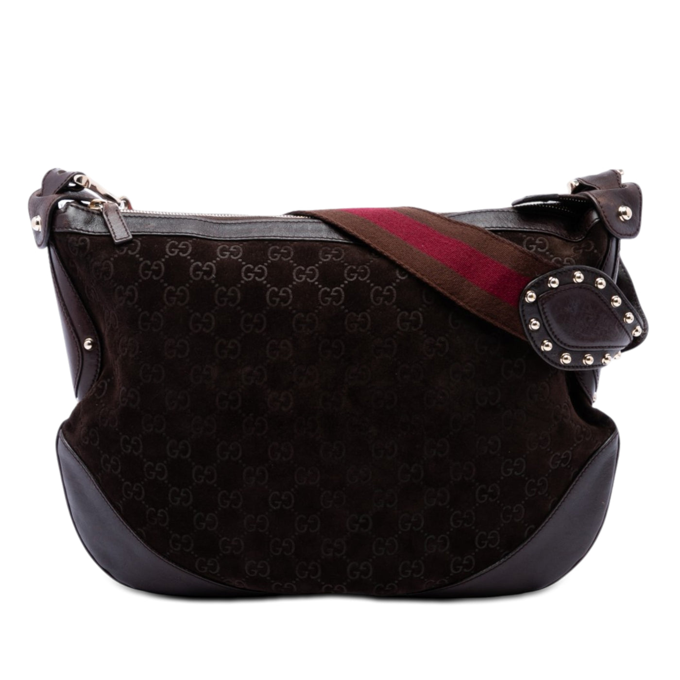 GG Suede Studded Pelham Crossbody - Image 1