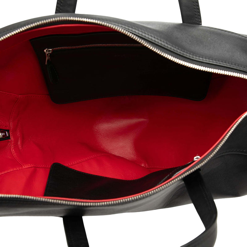 Medium Leather Triangle Duffle Bag - Image 4