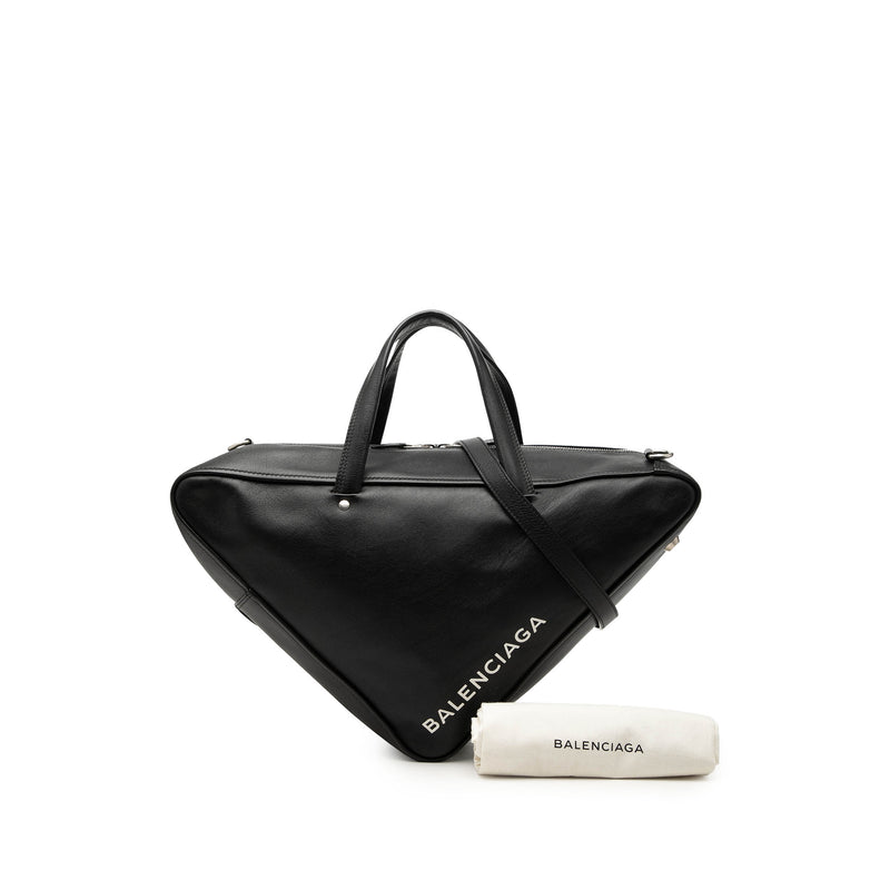 Medium Leather Triangle Duffle Bag - Image 8