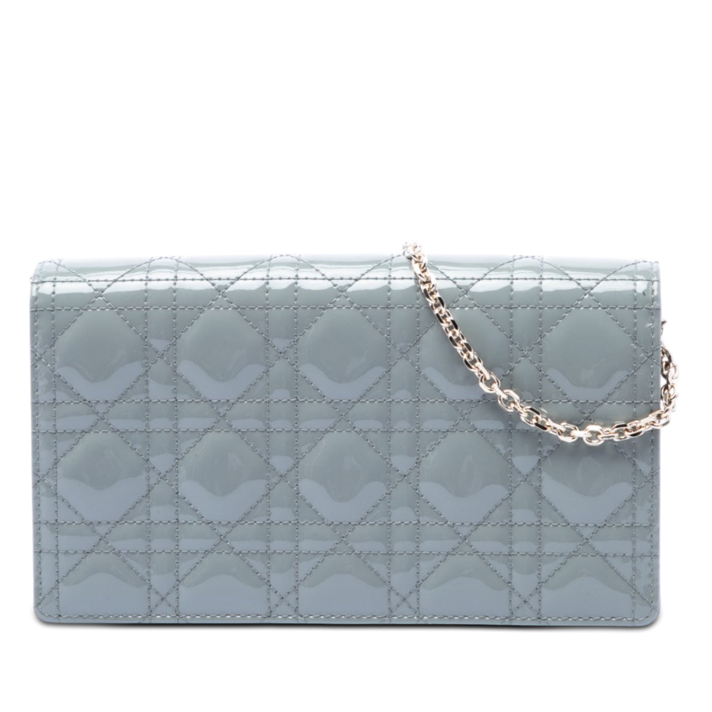Patent Cannage Lady Dior Pouch with Chain - Image 1
