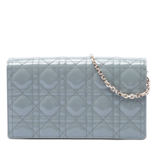 Patent Cannage Lady Dior Pouch with Chain - Image 1