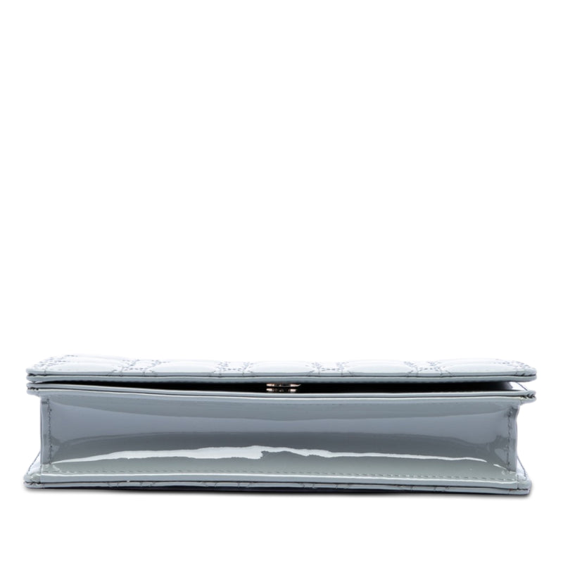 Patent Cannage Lady Dior Pouch with Chain - Image 3