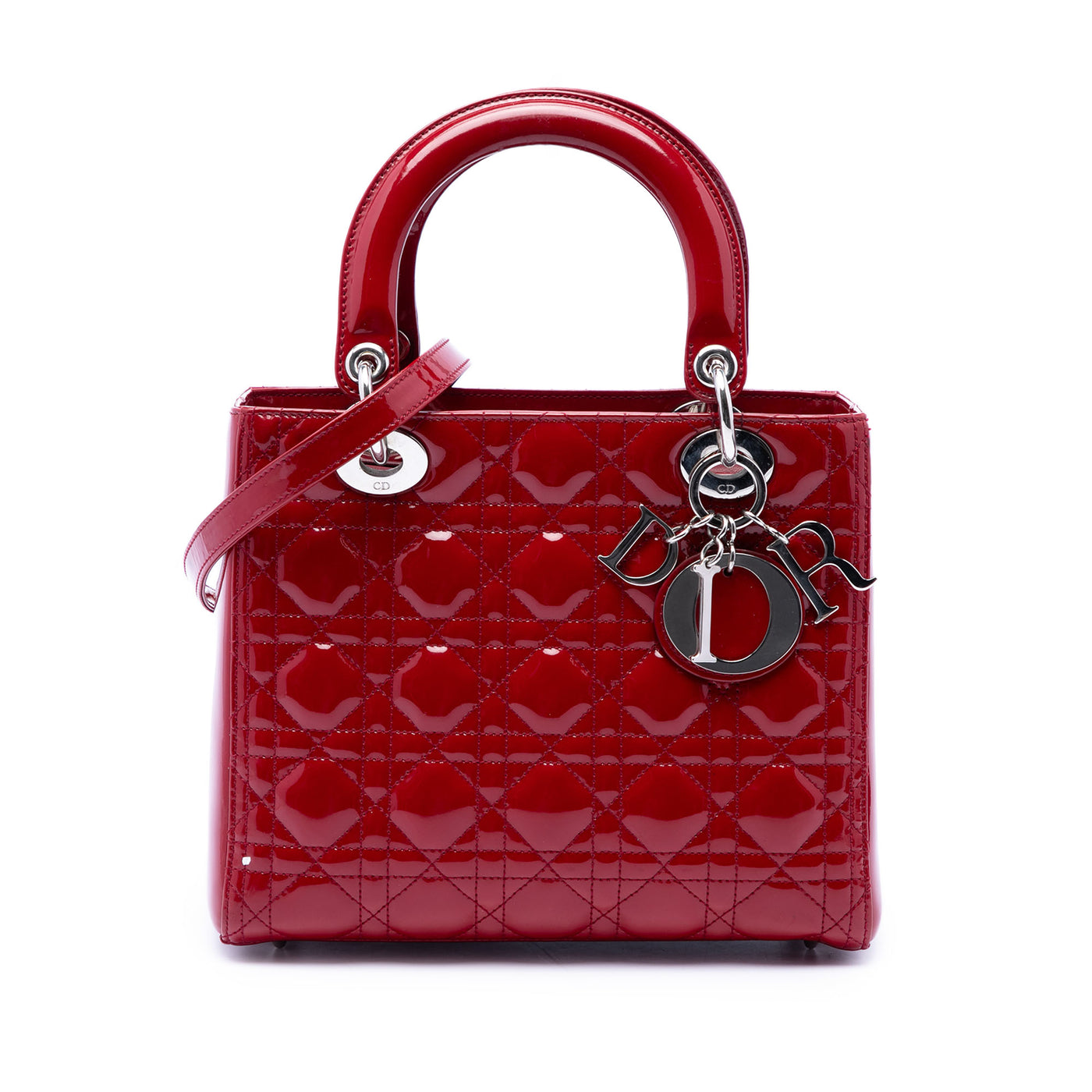 Medium Patent Cannage Lady Dior - Image 1