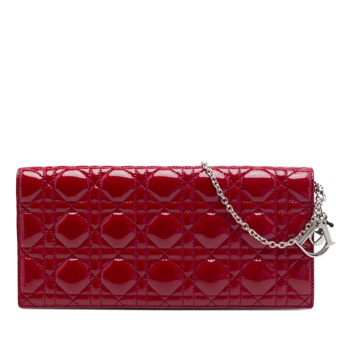 Patent Cannage Lady Dior Clutch with Chain - Image 1