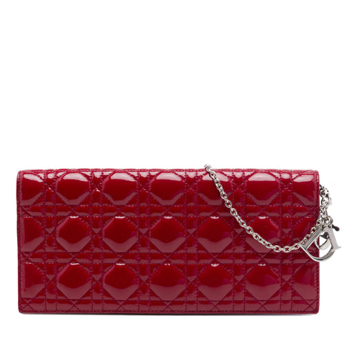 Patent Cannage Lady Dior Clutch with Chain - Image 1