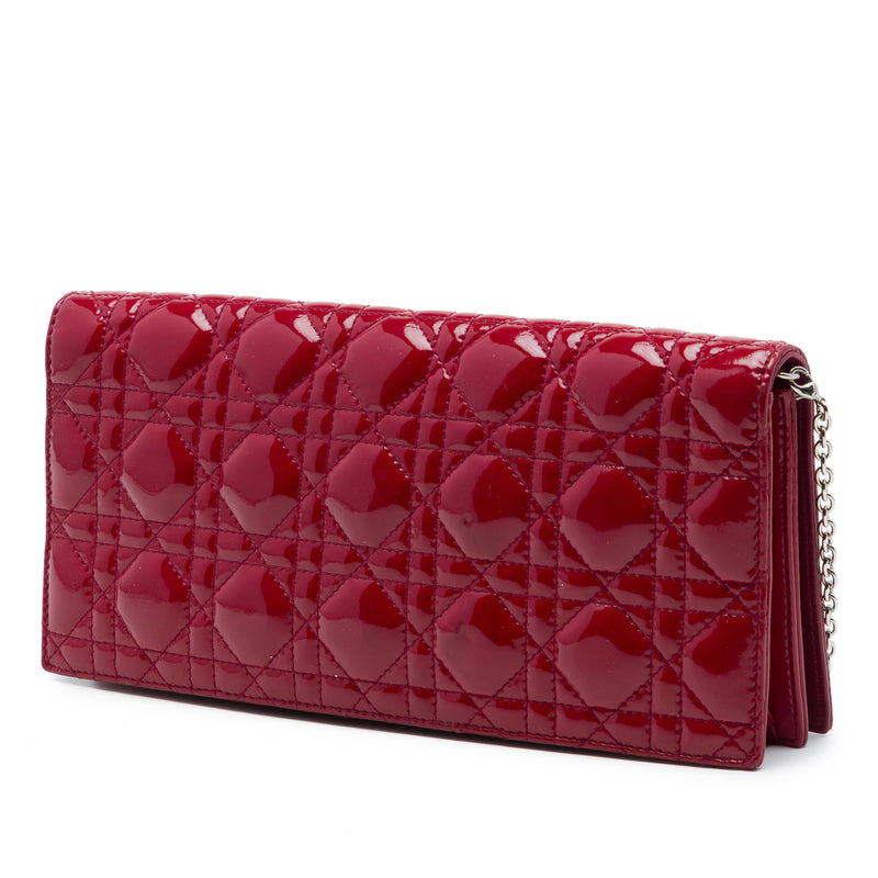 Patent Cannage Lady Dior Clutch with Chain - Image 2
