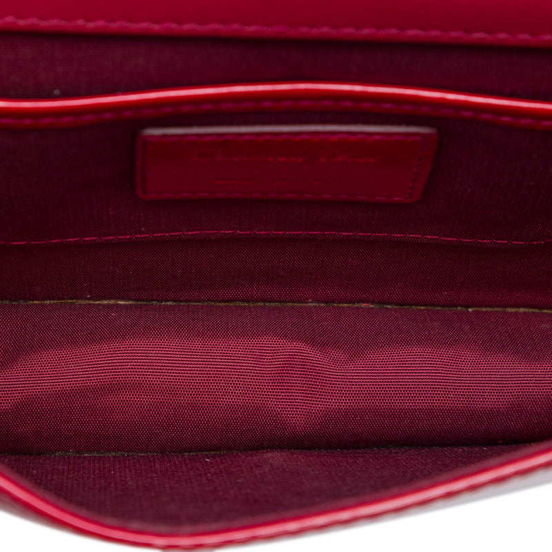 Patent Cannage Lady Dior Clutch with Chain - Image 4
