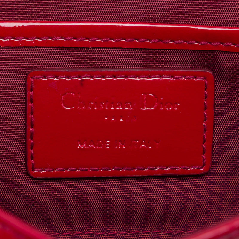 Patent Cannage Lady Dior Clutch with Chain - Image 5