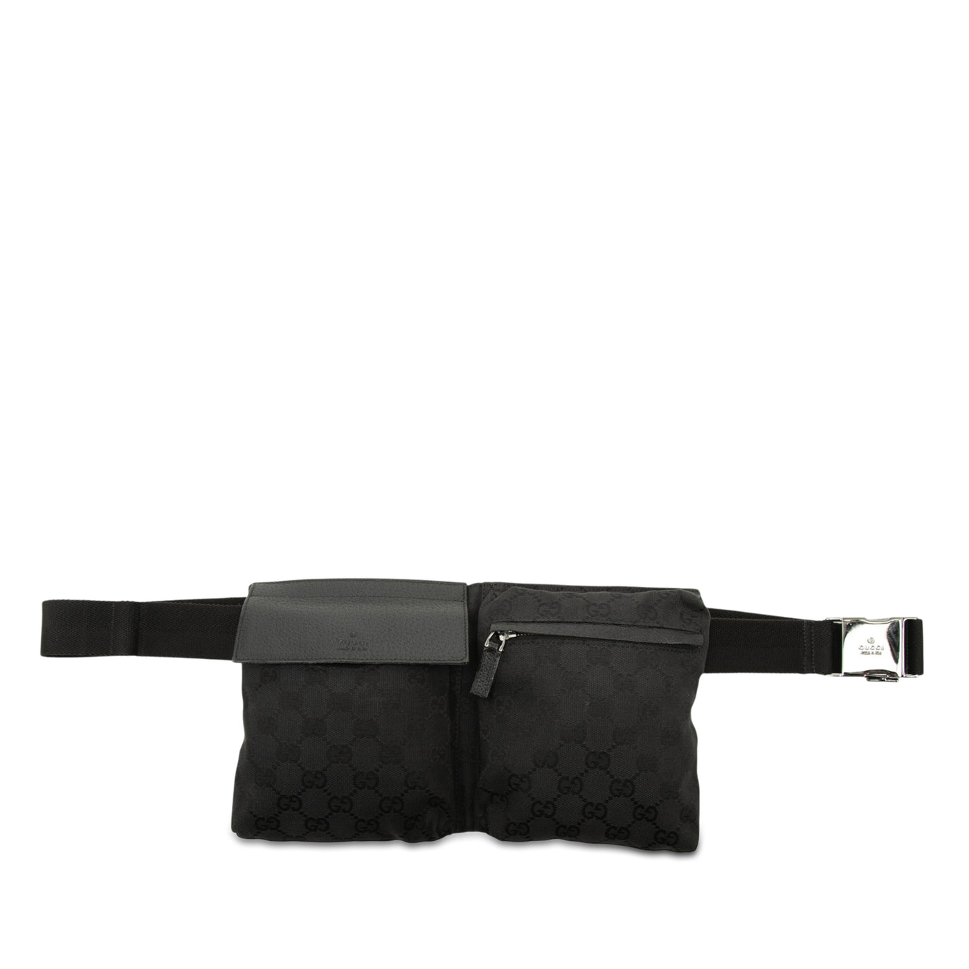 GG Canvas Double Pocket Belt Bag - Image 1