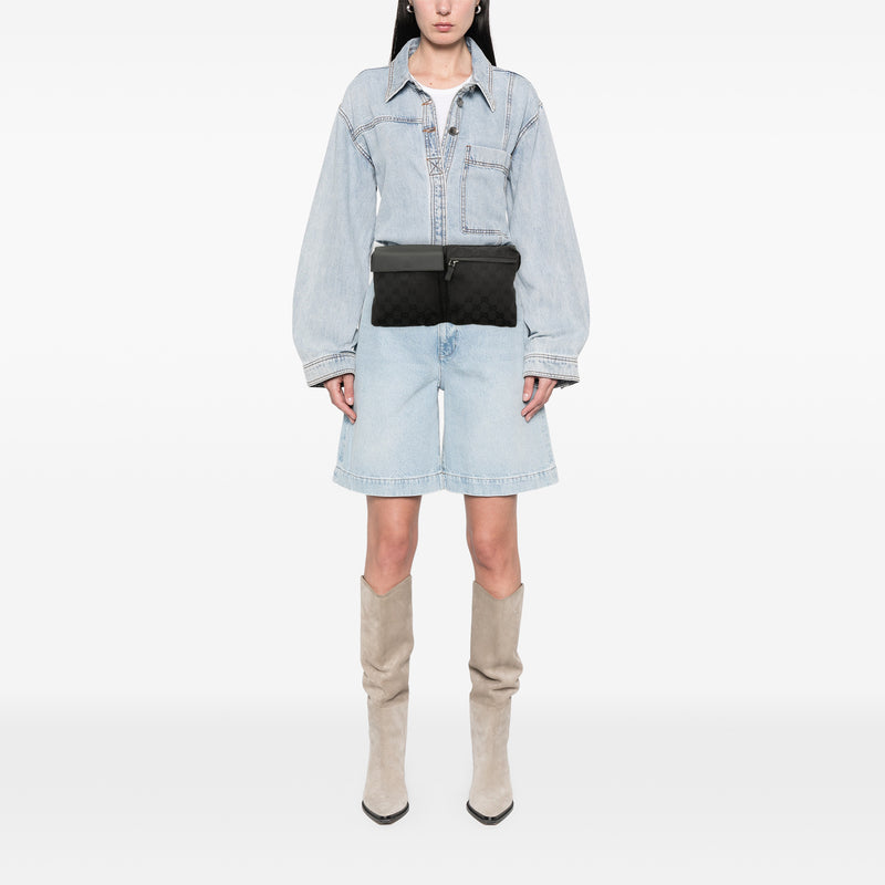 GG Canvas Double Pocket Belt Bag - Image 8