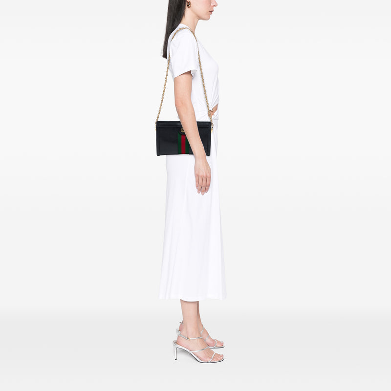 Small Calfskin Web Ophidia Chain Crossbody - Image 6