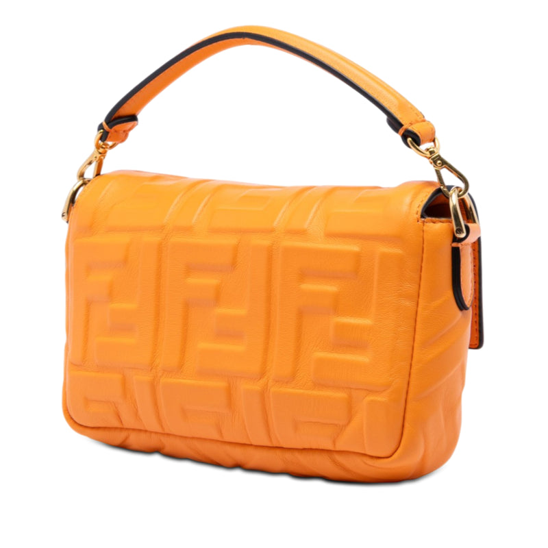 Mini Zucca Embossed Leather Baguette Satchel - Image 2