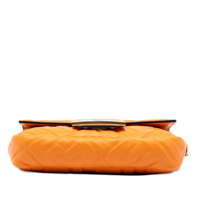 Mini Zucca Embossed Leather Baguette Satchel - Image 3