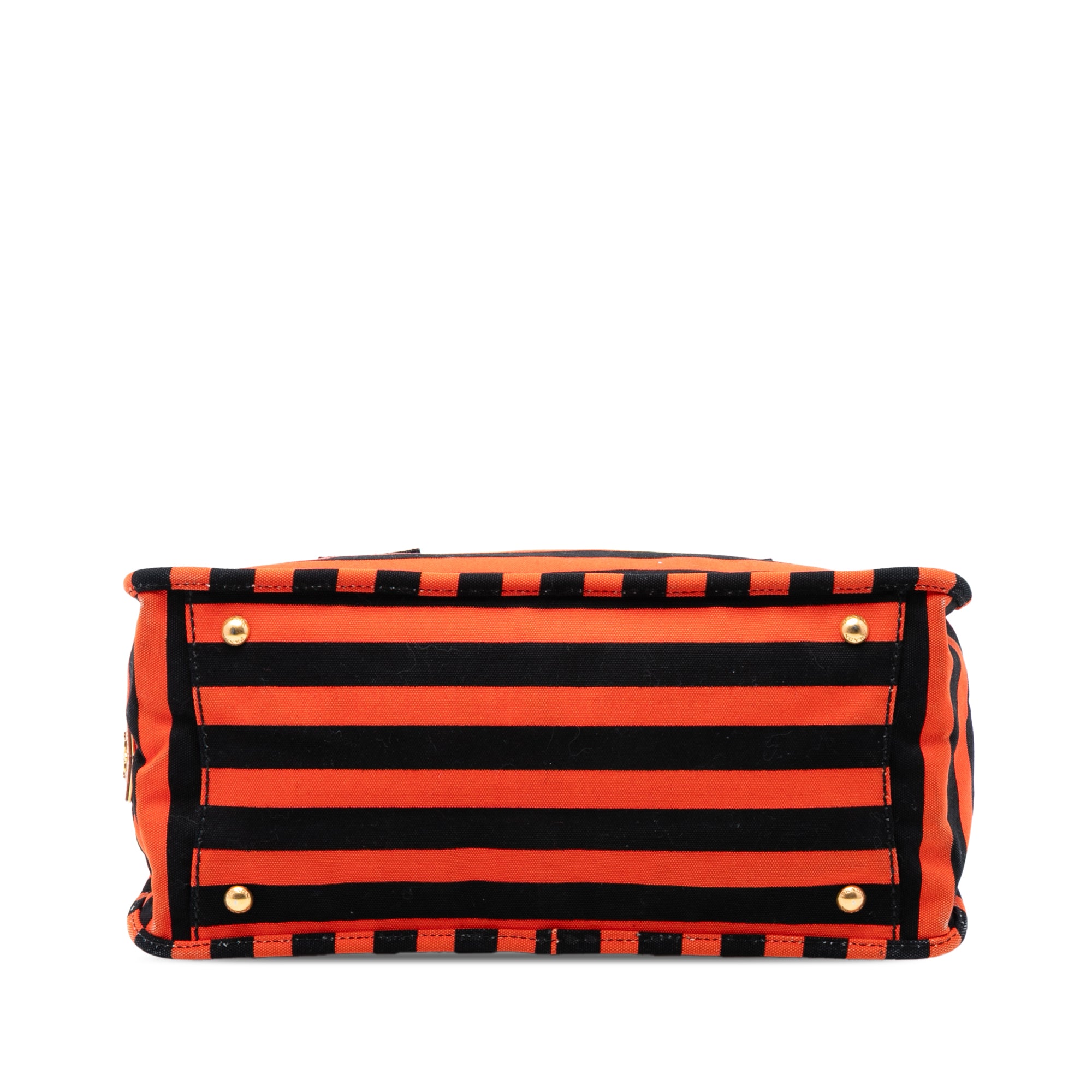 Large Canvas Canapa Righe Striped Satchel - Image 3