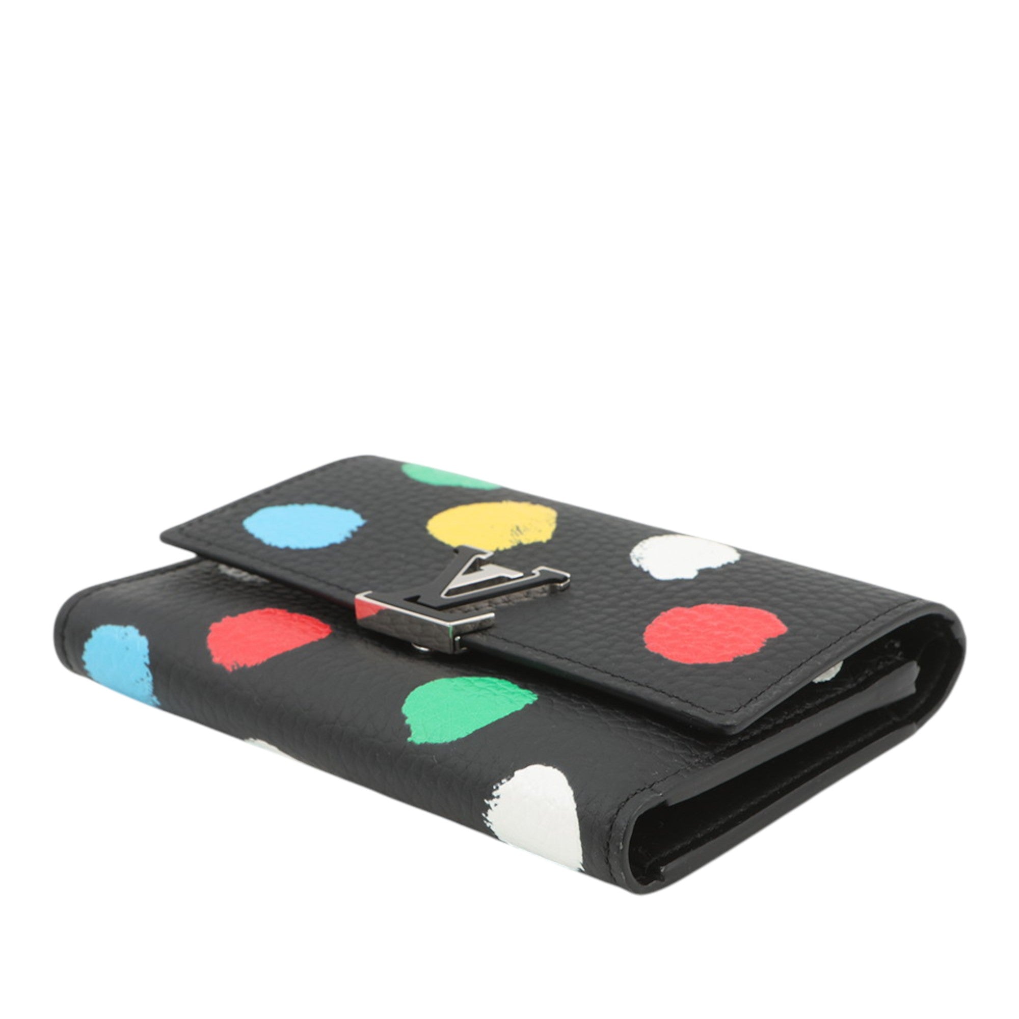 Yayoi Kusama Taurillon Capucines Compact Wallet - Image 3