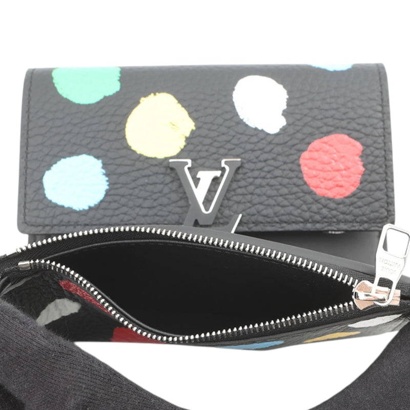 Yayoi Kusama Taurillon Capucines Compact Wallet - Image 6