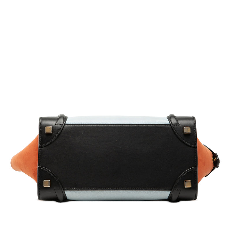 Micro Tricolor Nubuck and Calfskin Luggage Tote - Image 3