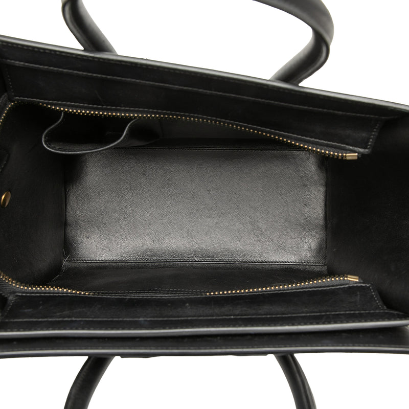 Micro Tricolor Nubuck and Calfskin Luggage Tote - Image 4