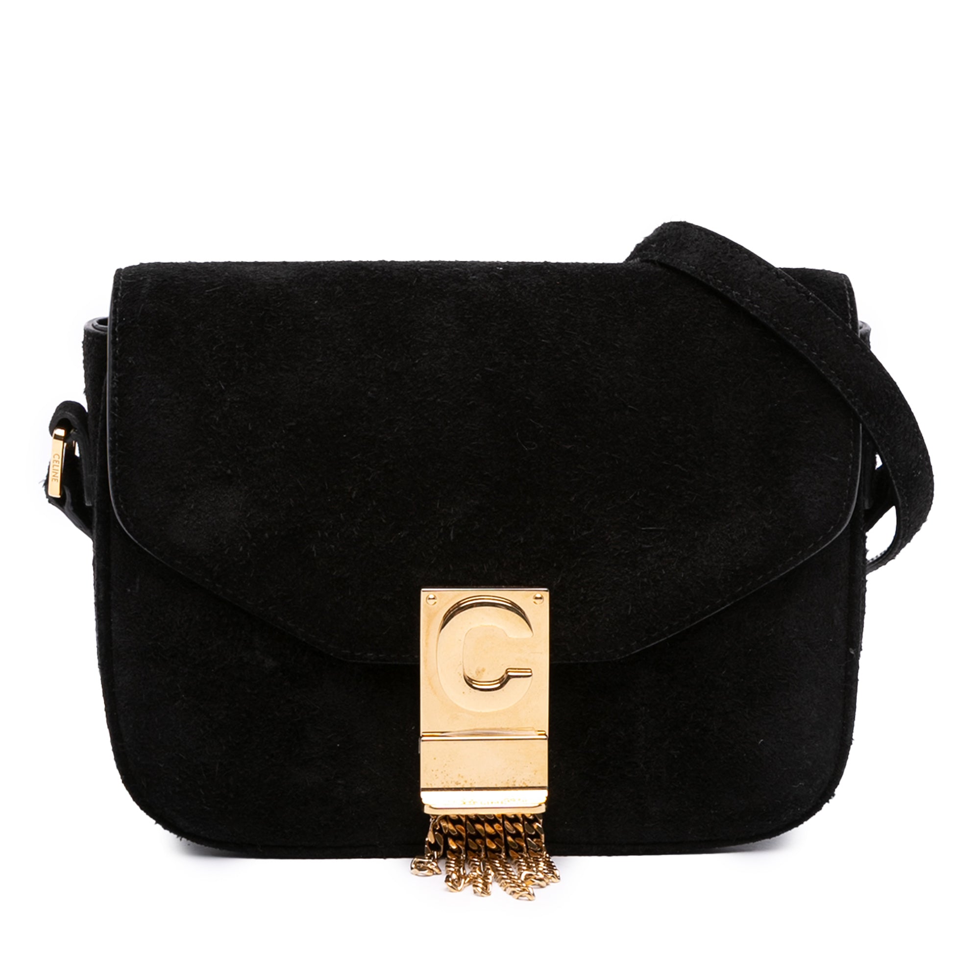 Small Suede Pampille C Bag - Image 1