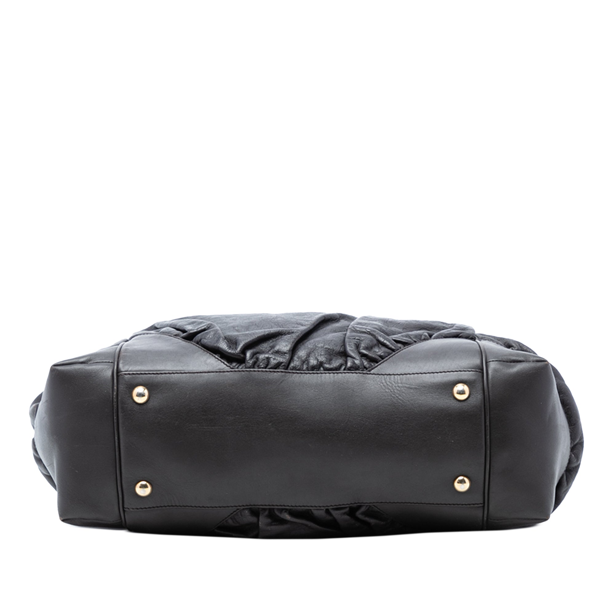 Embossed Leather Horsebit Full Moon Tote - Image 3