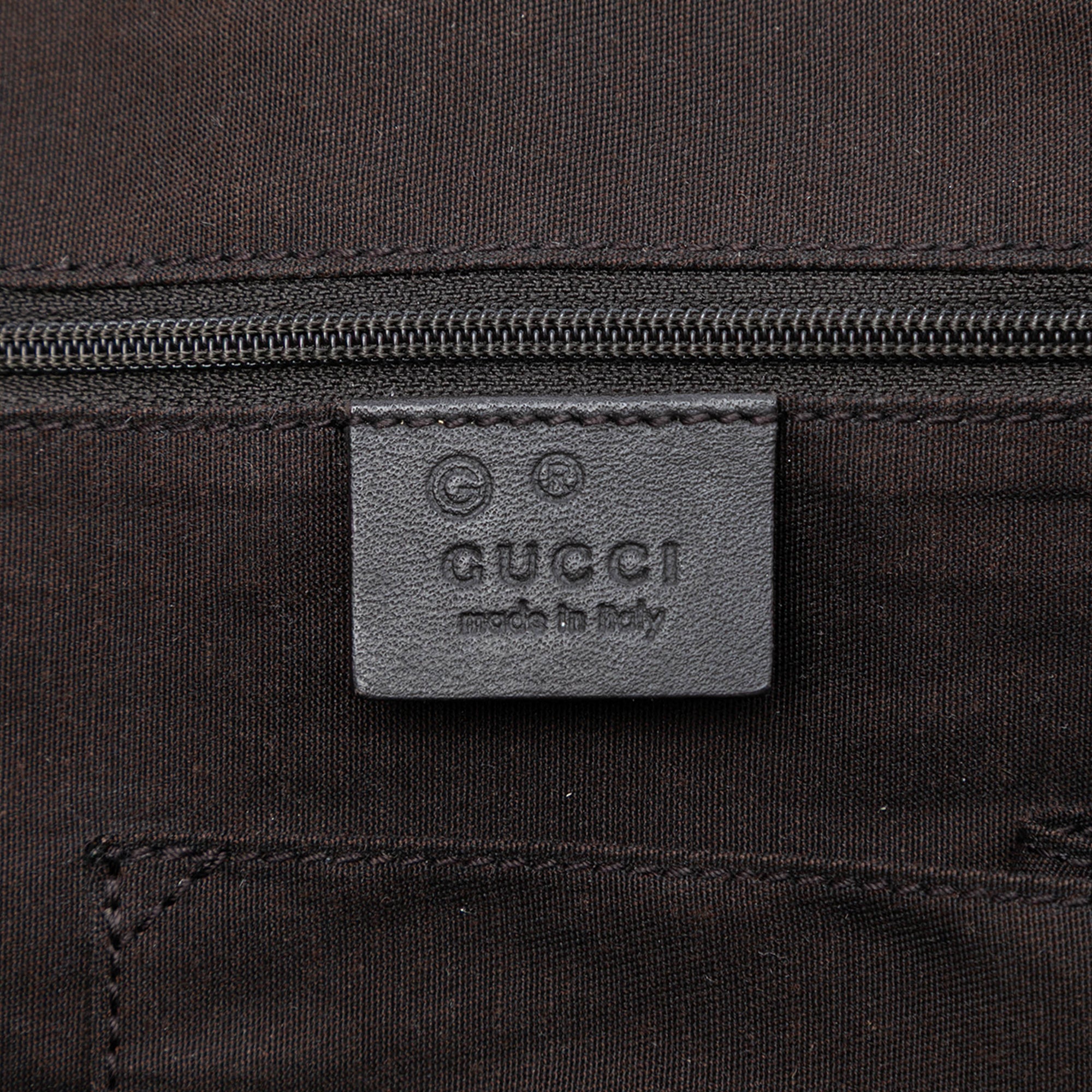 Embossed Leather Horsebit Full Moon Tote - Image 5