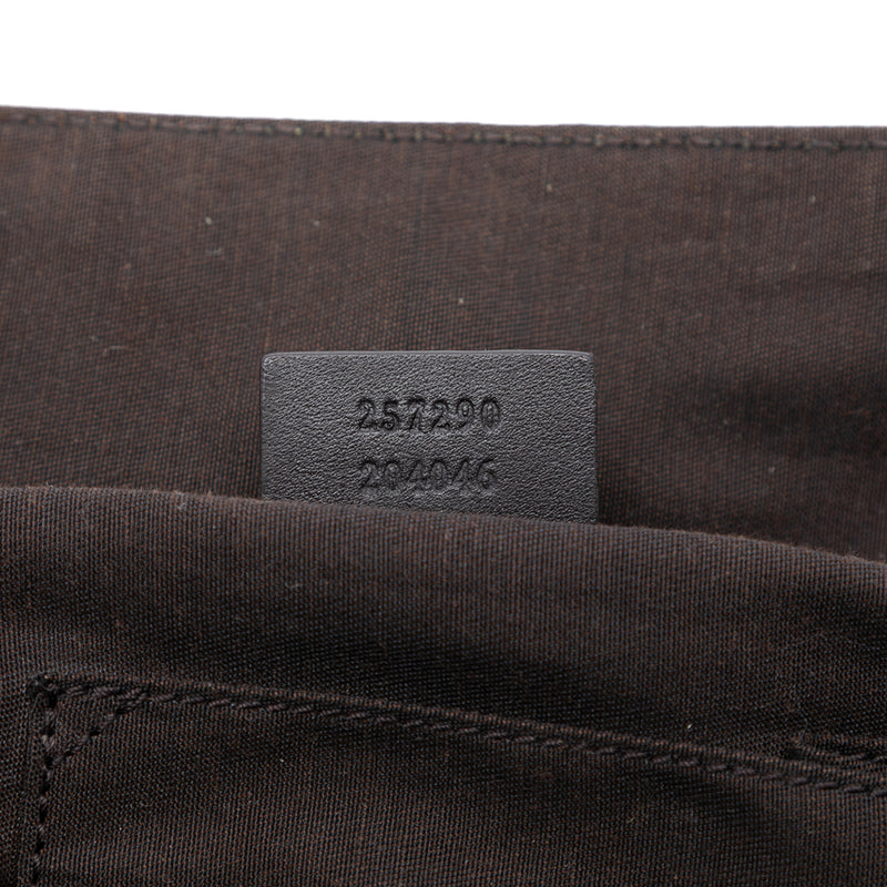 Embossed Leather Horsebit Full Moon Tote - Image 6