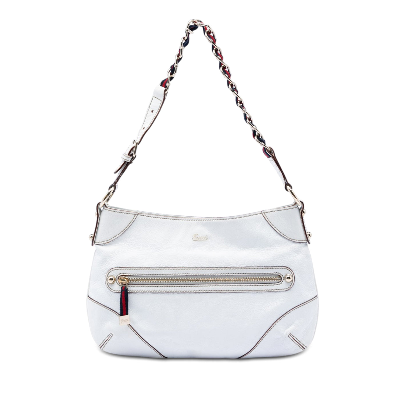 Calfskin Web Capri Ranch Kid Shoulder Bag - Image 1