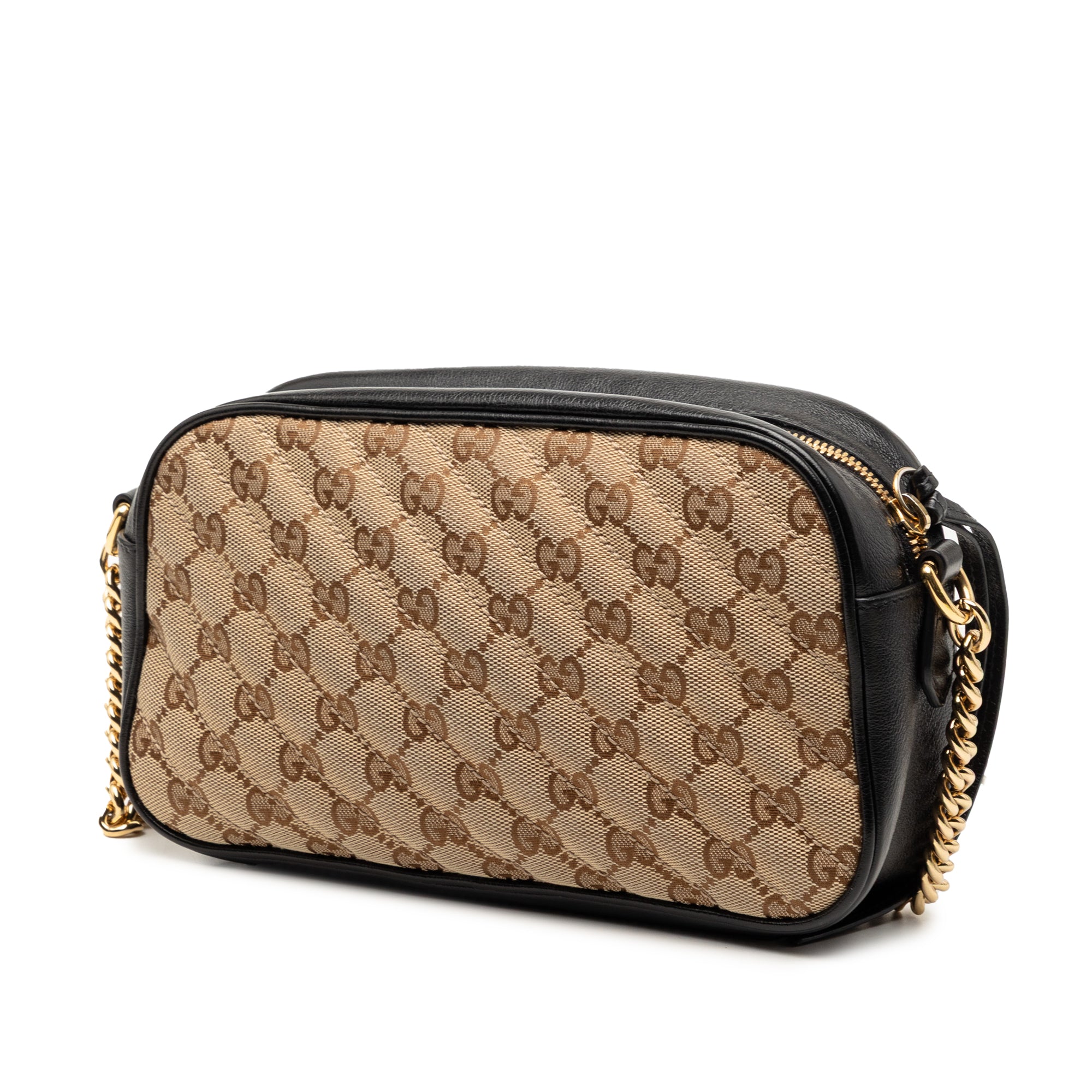 Small GG Marmont Matelasse GG Canvas and Leather Crossbody - Image 2