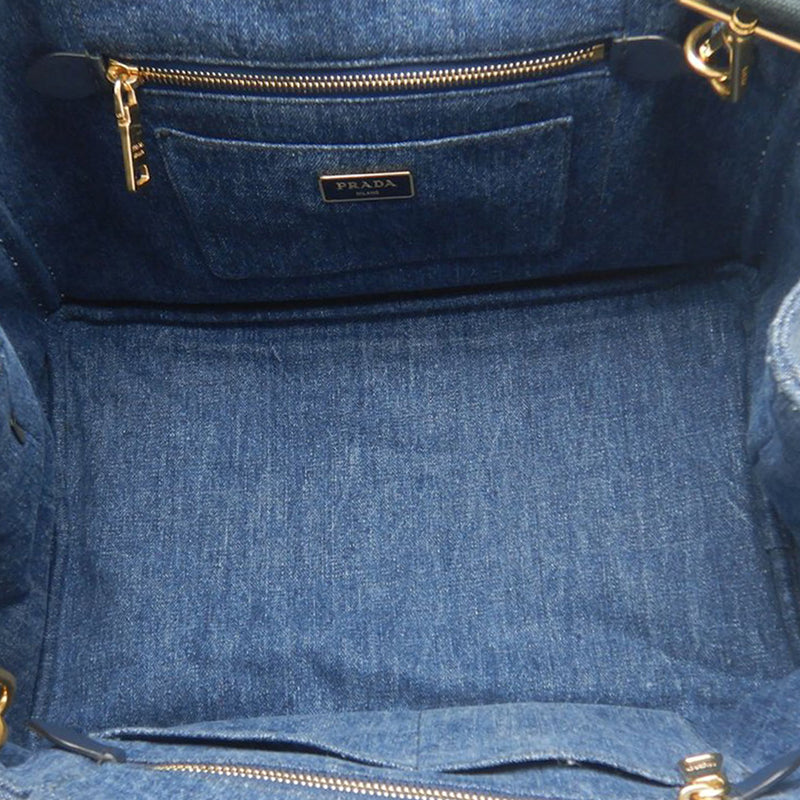 Denim Canapa Logo Satchel - Image 4