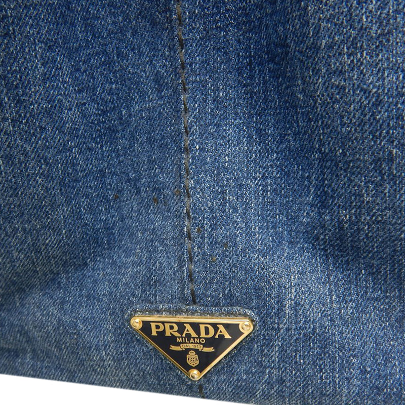 Denim Canapa Logo Satchel - Image 9