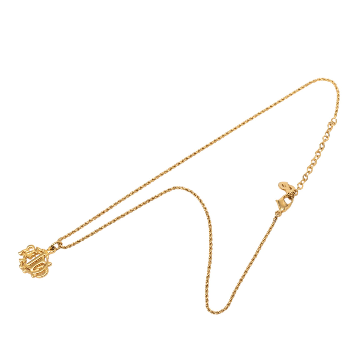 Gold Plated Logo Pendant Necklace - Image 1