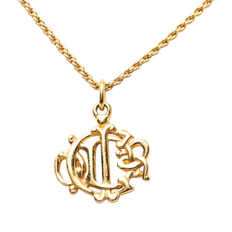 Gold Plated Logo Pendant Necklace - Image 3