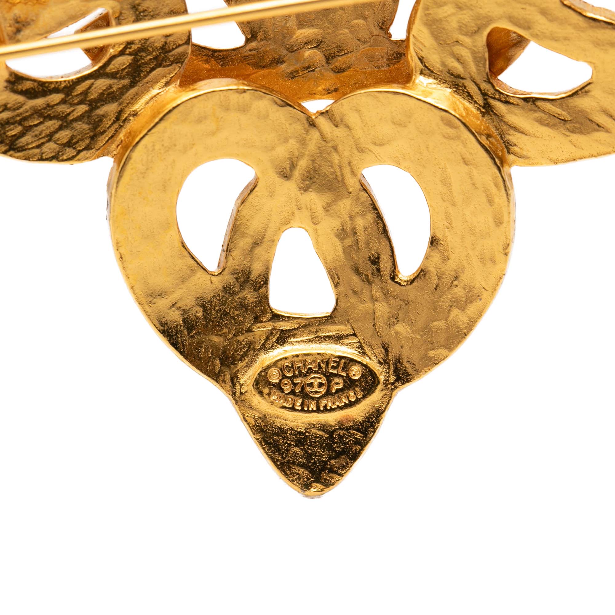CC Gold Plated Twisted Brooch - Image 3