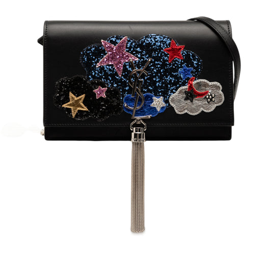Calfskin Cloud Star Applique Classic Monogram Kate Tassel Wallet on Chain - Image 1