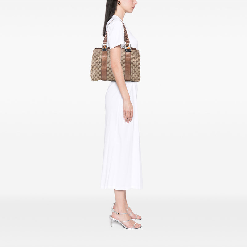 Medium GG Canvas Bamboo Libeccio Tote - Image 7