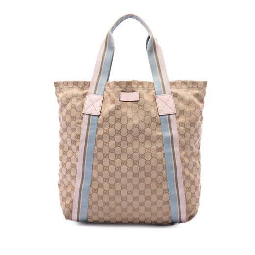 GG Canvas Web Tote - Image 1