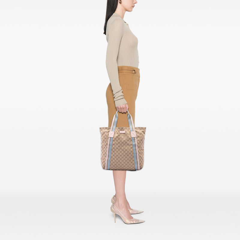 GG Canvas Web Tote - Image 6
