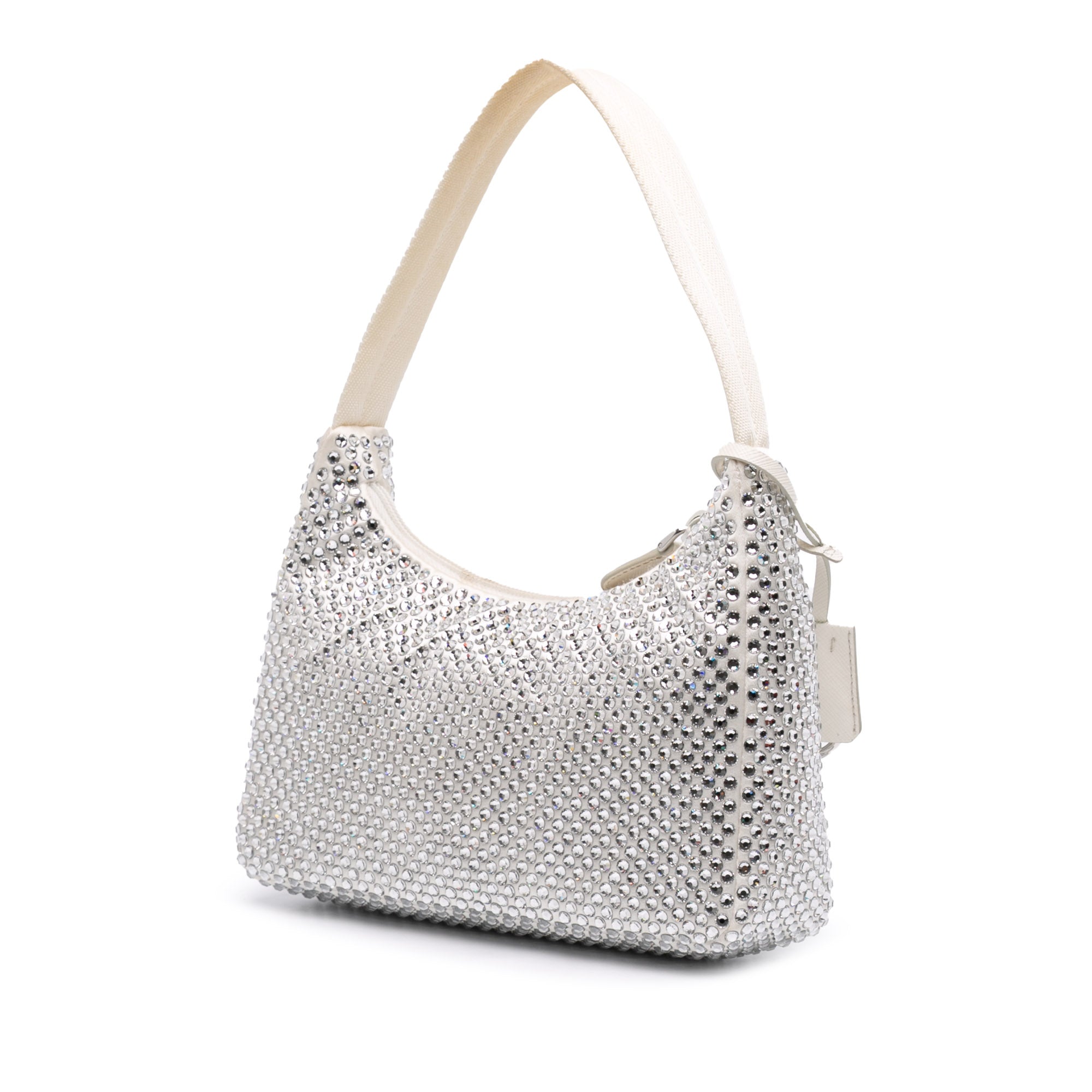 Mini Satin Crystal Re-Edition 2000 Shoulder Bag - Image 2