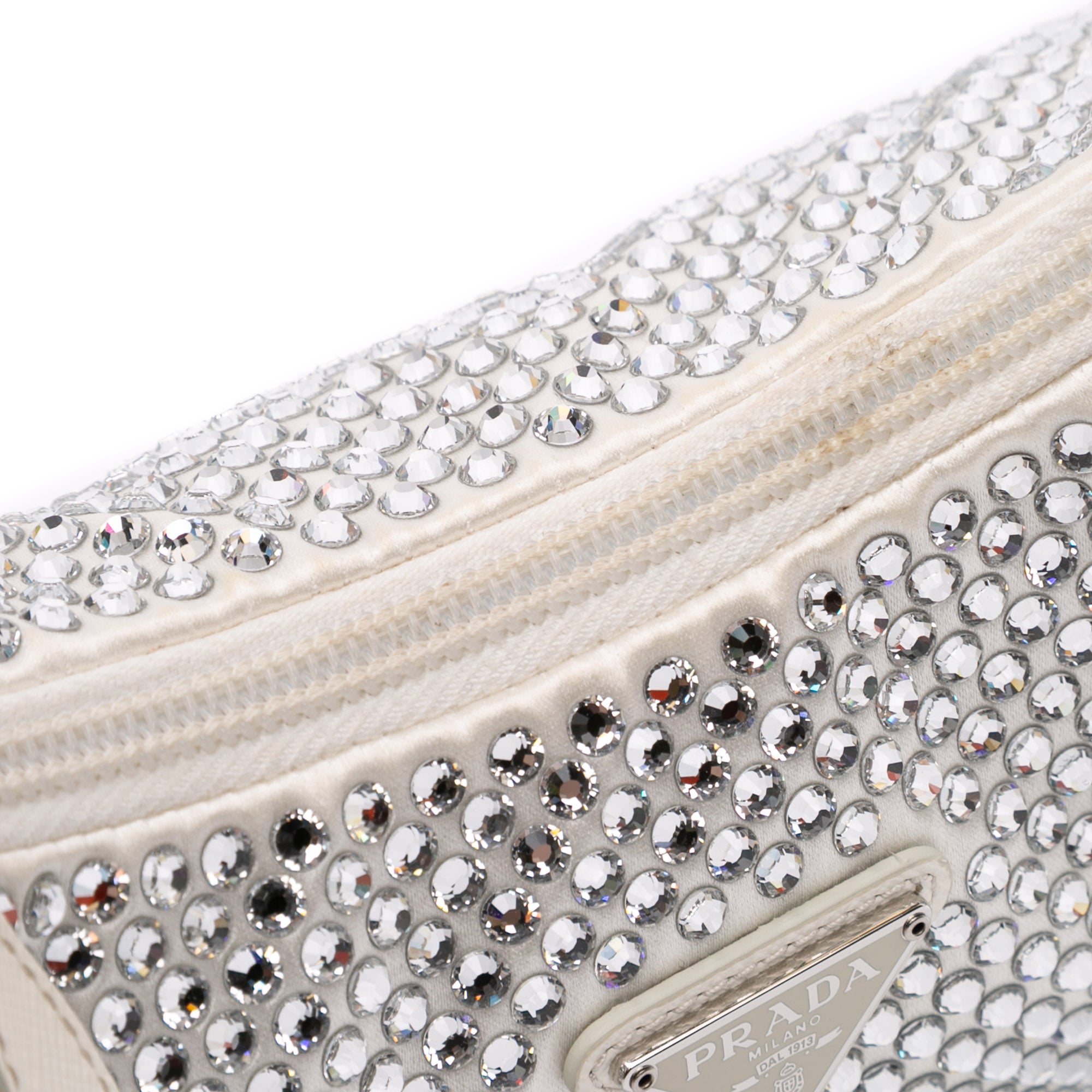 Mini Satin Crystal Re-Edition 2000 Shoulder Bag - Image 9