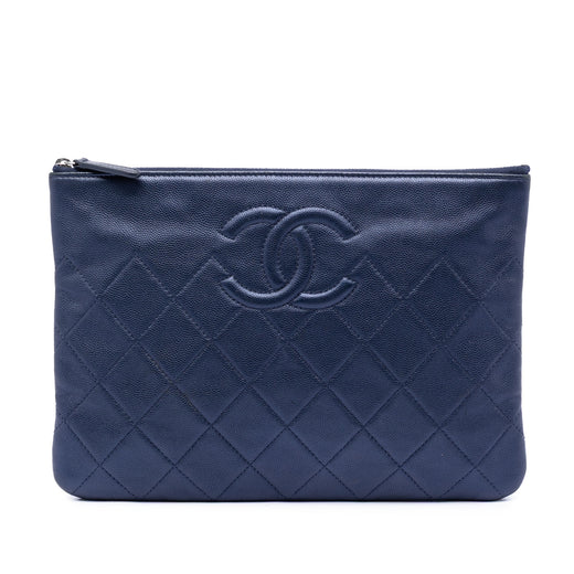 Medium CC Quilted Caviar O Case Clutch - Image 1