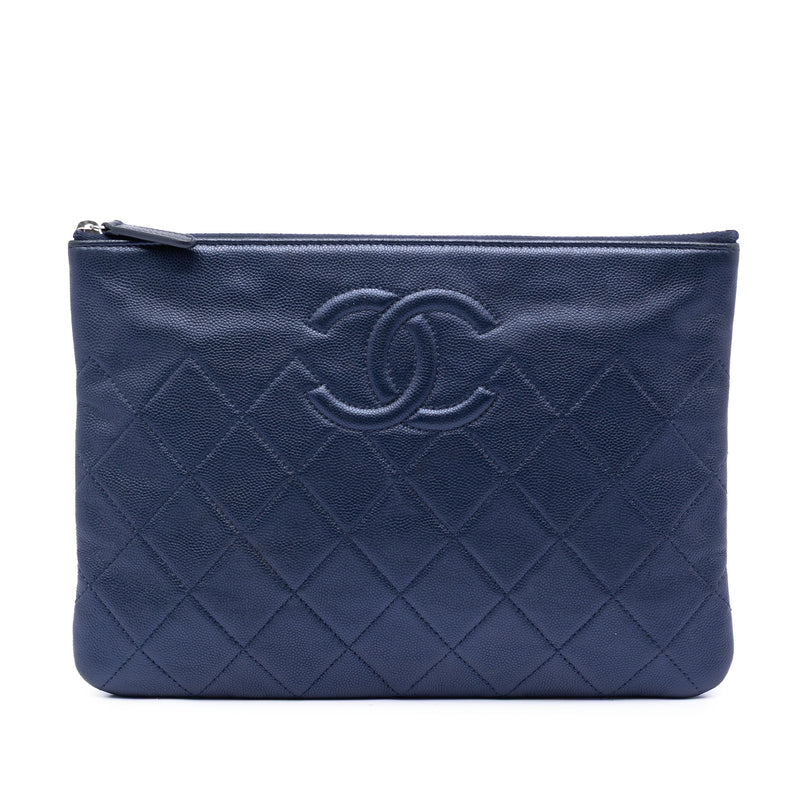 Medium CC Quilted Caviar O Case Clutch