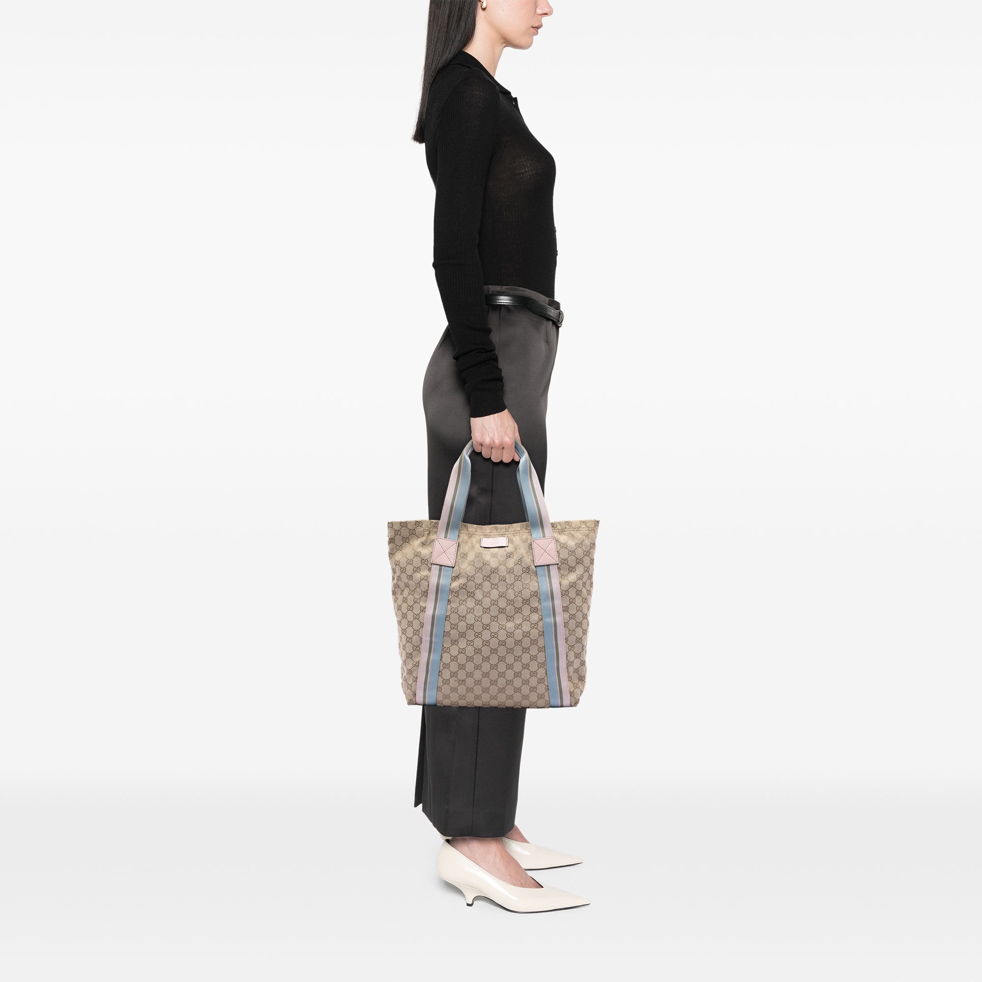 GG Canvas Web Tote - Image 7