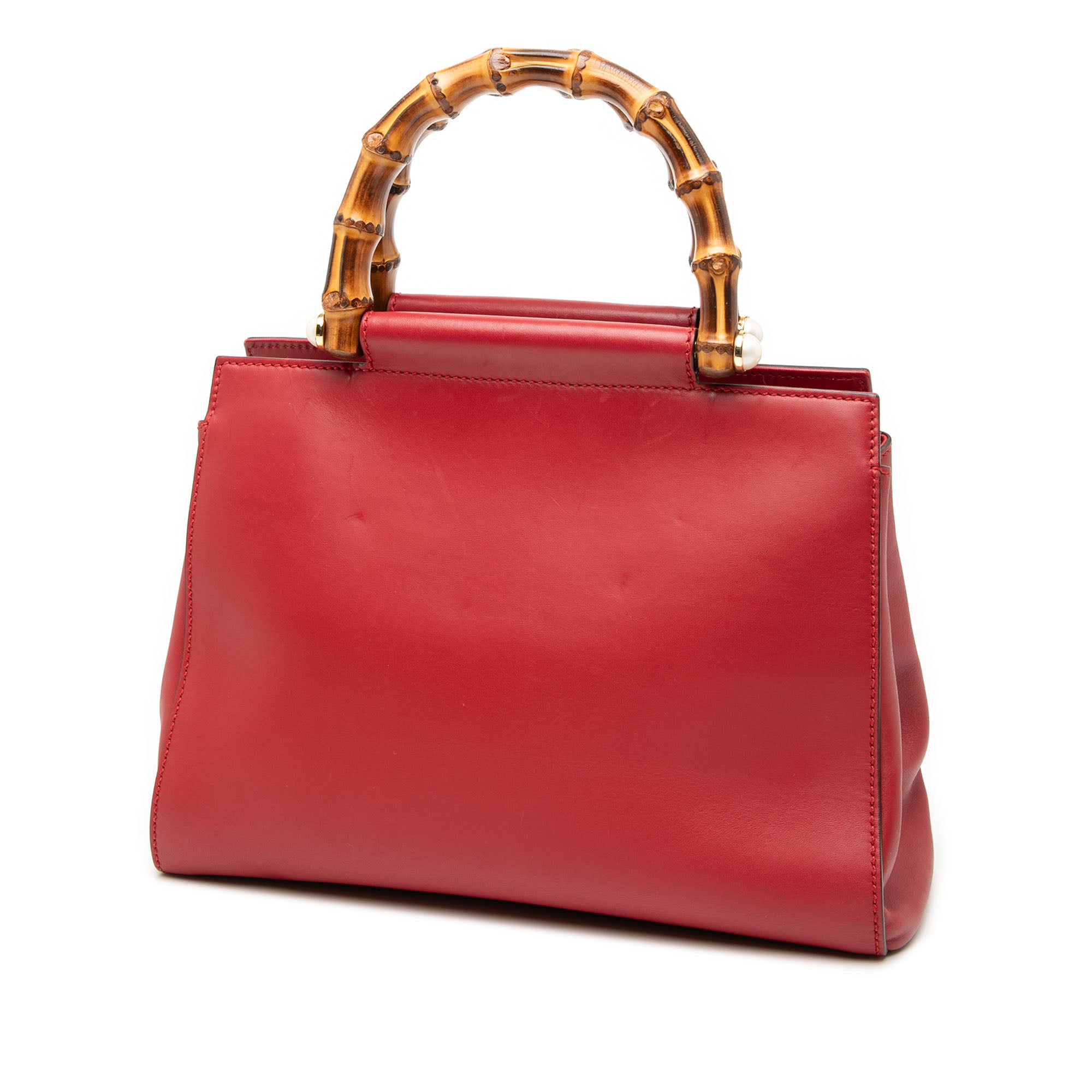 Small Leather Bamboo Nymphaea Satchel - Image 2
