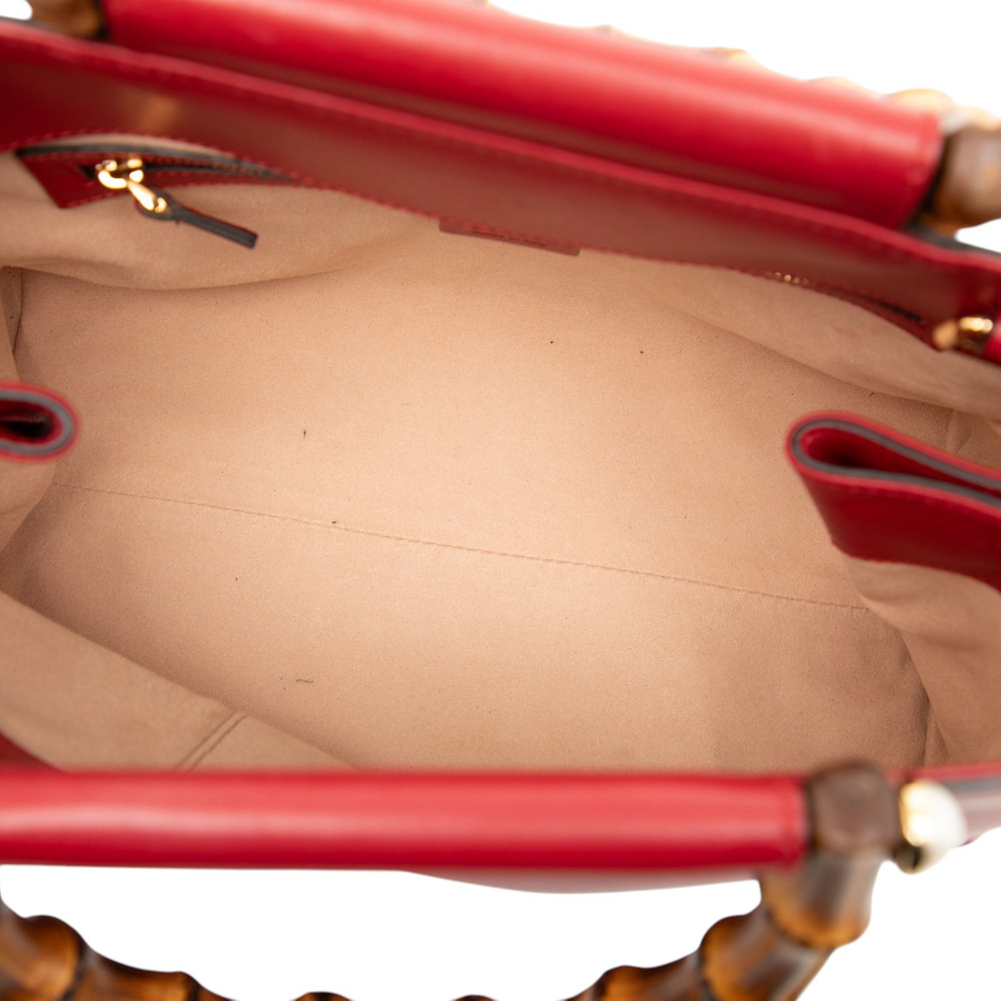 Small Leather Bamboo Nymphaea Satchel - Image 4